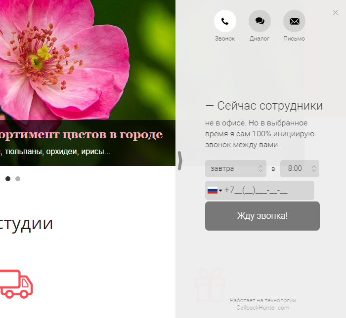 CallbackHunter заказ звонка