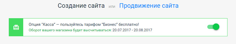 Опция включена